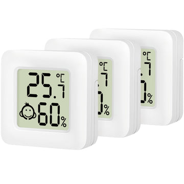 Digital Mini thermometer/hygrometer 3-pack