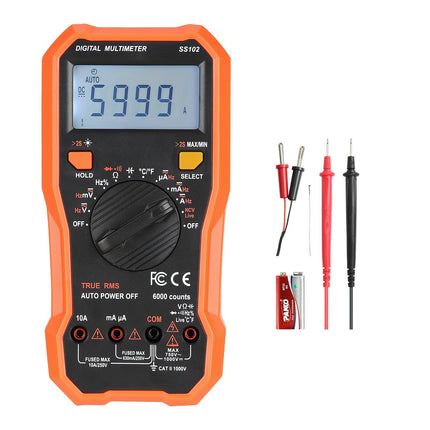 Digital Multimeter, 6000-Count TRMS, NCV, Temperature