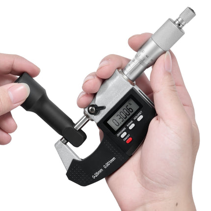 Digital Outside Micrometer 0-25.4 mm, 0.001 mm LCD
