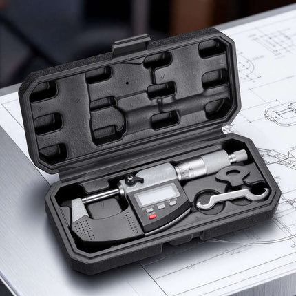 Digital Outside Micrometer 0-25.4 mm, 0.001 mm LCD