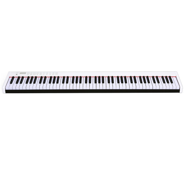 Digital Piano with 88 Keys Portable Electronic Keyboard 127 x 21.5 x 6.5cm White + Black