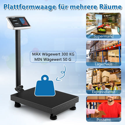 Digital Platform Scale 300kg, 50g, Price Computing LB/KG