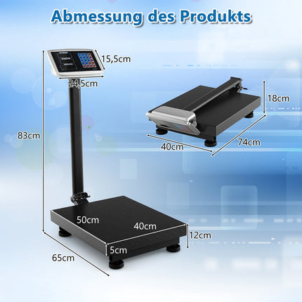 Digital Platform Scale 300kg, 50g, Price Computing LB/KG