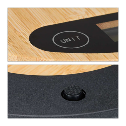 Digital kitchen scale in bamboo