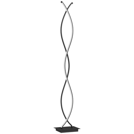 Dimmable LED Floor Lamp, Black Double Spiral Design