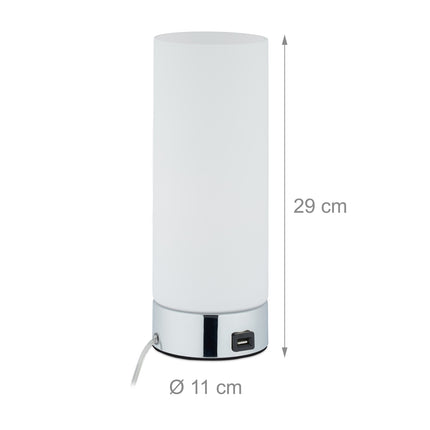 Dimmable table lamp with USB