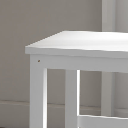 Dining chairs in white pine, set with 2 - 120 kg capacity