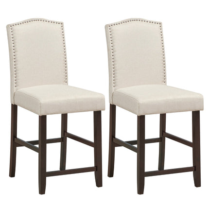 Dining Chairs Set of 2, Linen Upholstery, High Back