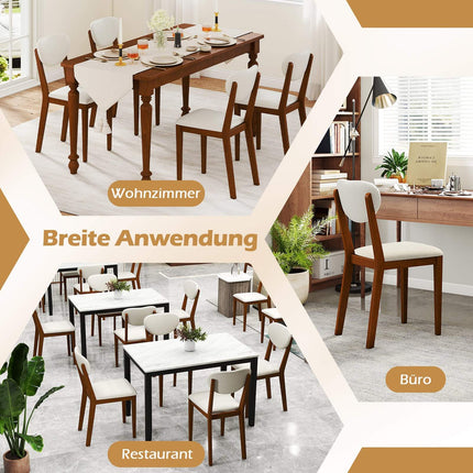 Dining Chairs Set of 2, Sherpa Upholstered, 180kg Capacity