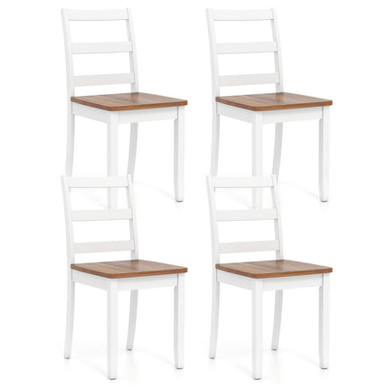 Dining Chairs Set of 4, Ladder Back, 400 lb Capacity