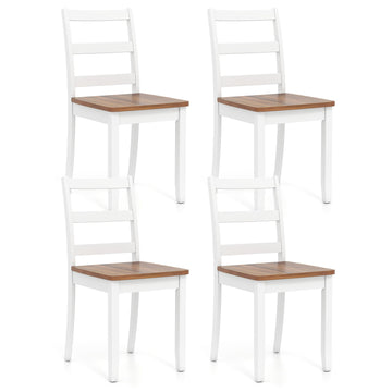 Dining Chairs Set of 4, Ladder Back, 400 lb Capacity