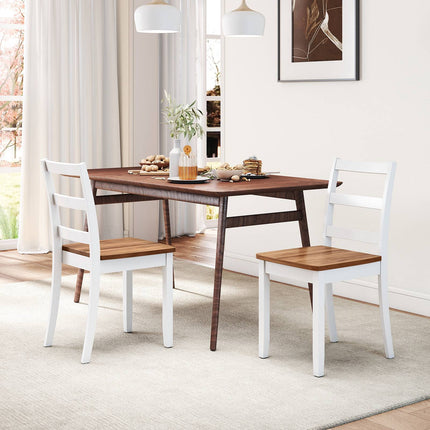 Dining Chairs Set of 4, Ladder Back, 400 lb Capacity