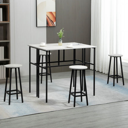 Industrial 6-piece dining room set with bar table and chairs