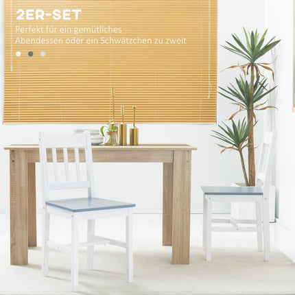 Set of dining room chairs, pine, grey, 41x46.5x85.5 cm