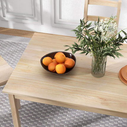 5-piece dining room set in solid wood, space-saving design