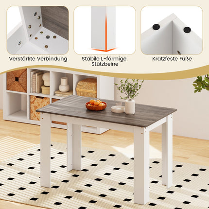 Dining Table, 120 cm, Seats 4-6, White Wood