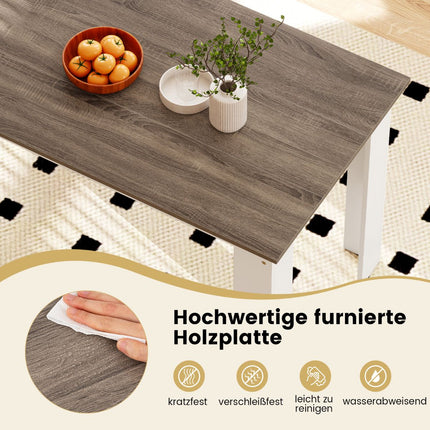 Dining Table, 120 cm, Seats 4-6, White Wood