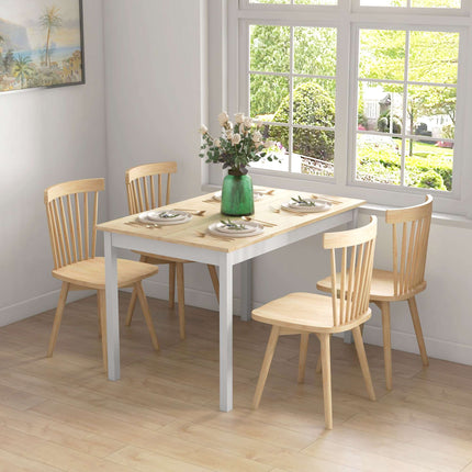 Dining Table 120 x 75 cm, Farmhouse Pine Wood, Seats 4