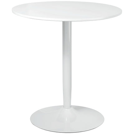 Round dining table, Modern White, Steel legs, Ø70 x 75 cm