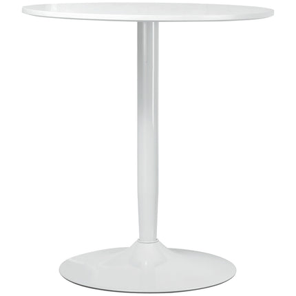 Round dining table, Modern White, Steel legs, Ø70 x 75 cm