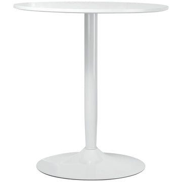 Round dining table, Modern White, Steel legs, Ø70 x 75 cm