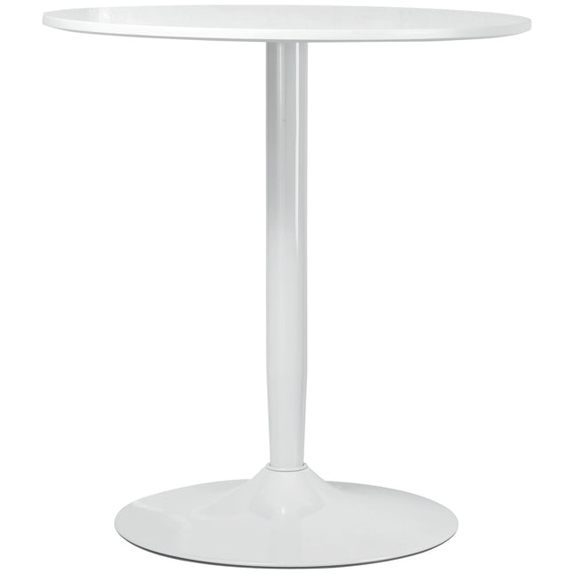 Round dining table, Modern White, Steel legs, Ø70 x 75 cm