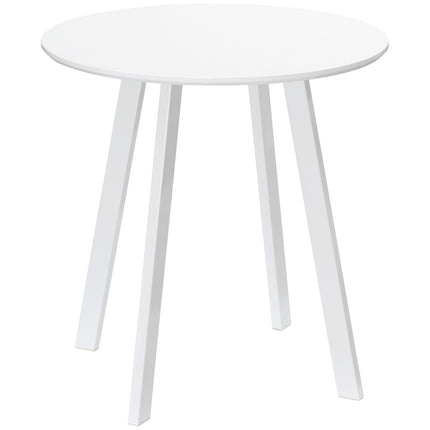 Round dining table, white, bevelled legs, 72 cm