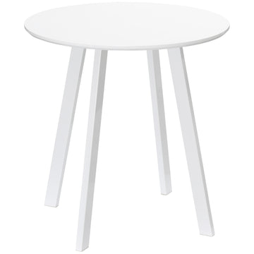 Round dining table, white, bevelled legs, 72 cm