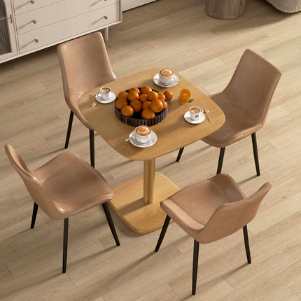 Dining Table, Rubberwood, 70x70 cm, Rounded Corners