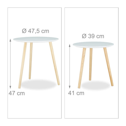 Dining table set of 2 in Scandinavian style