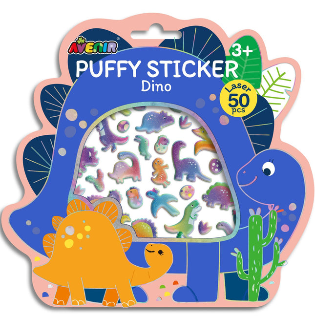 Dino Puffy Stickers for Kids, Fun and Colorful Designs