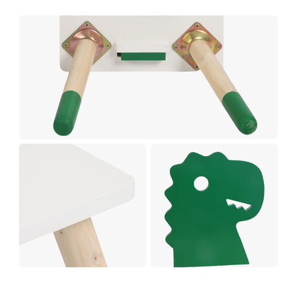 Dinosaur Kids' Table & Chairs Set, 3-Piece, MDF & Pine