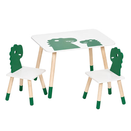 Dinosaur Kids' Table & Chairs Set, 3-Piece, MDF & Pine