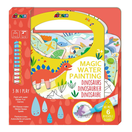 Dinosaur Magic Water Painting Set for Kids, Reusable Art Activity