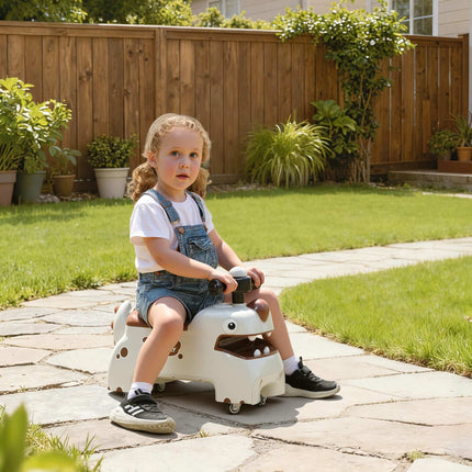 Dinosaur Ride-On Toy with Lights and Sounds, 4 Wheels
