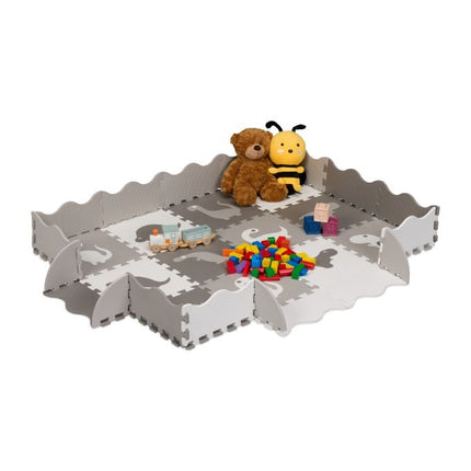 Dinosaur puzzle mat with border