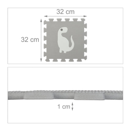 Dinosaur puzzle mat with border