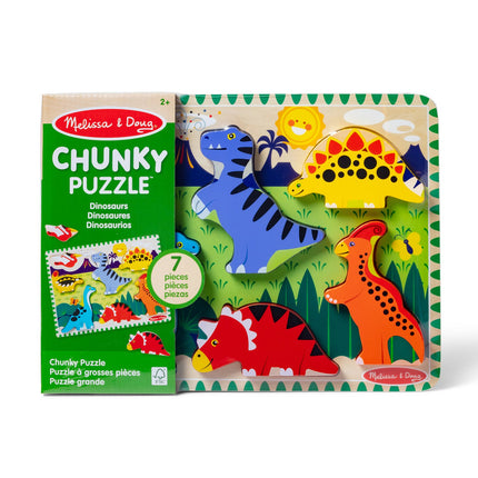Dinosaurs Chunky Puzzle for Kids, 9 Pieces, Educational Fun
