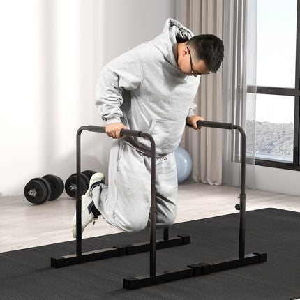 Adjustable steel bar - non-slip, 80-100 cm, black