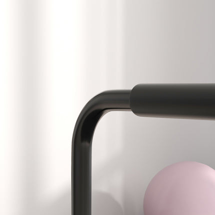 Adjustable steel bar - non-slip, 80-100 cm, black