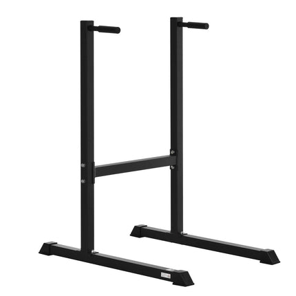 Dip station for abdominal and back training - steel, black, 104x70.5x122 cm