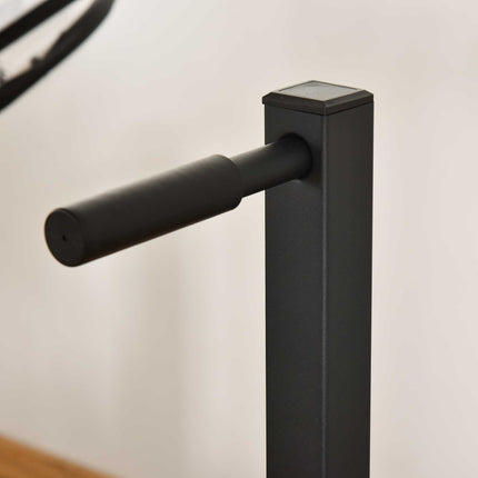 Dip station for abdominal and back training - steel, black, 104x70.5x122 cm