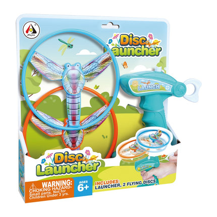 Disc Launcher Set with Dragonfly Design, Outdoor Fun Toy