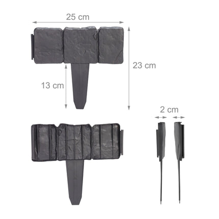 Discount edge stone-look set of 10 anthracite