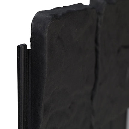 Discount edge stone-look set of 10 black