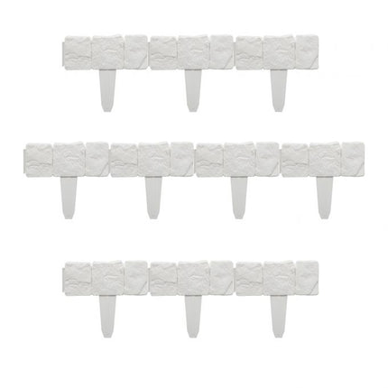 Discount edge stone-look set of 10 white