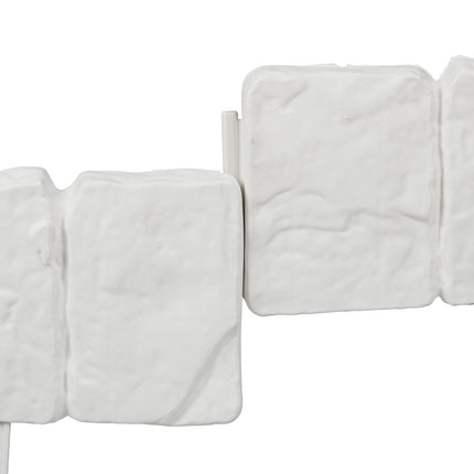 Discount edge stone-look set of 10 white