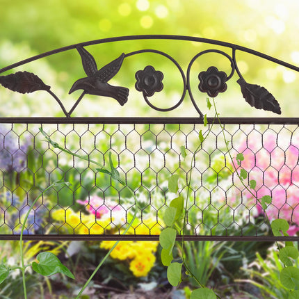 Discount fence 4 panels dark brown