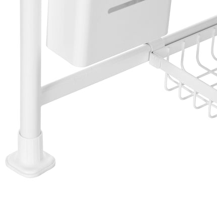 3-level adjustable dish rack with hooks and knife holder