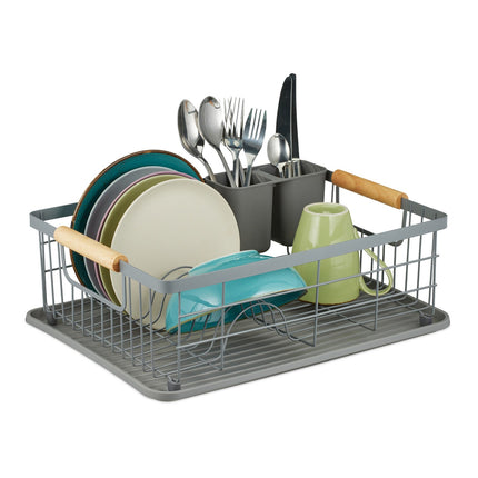 Dish Rack with Drip Tray and Cutlery Holder